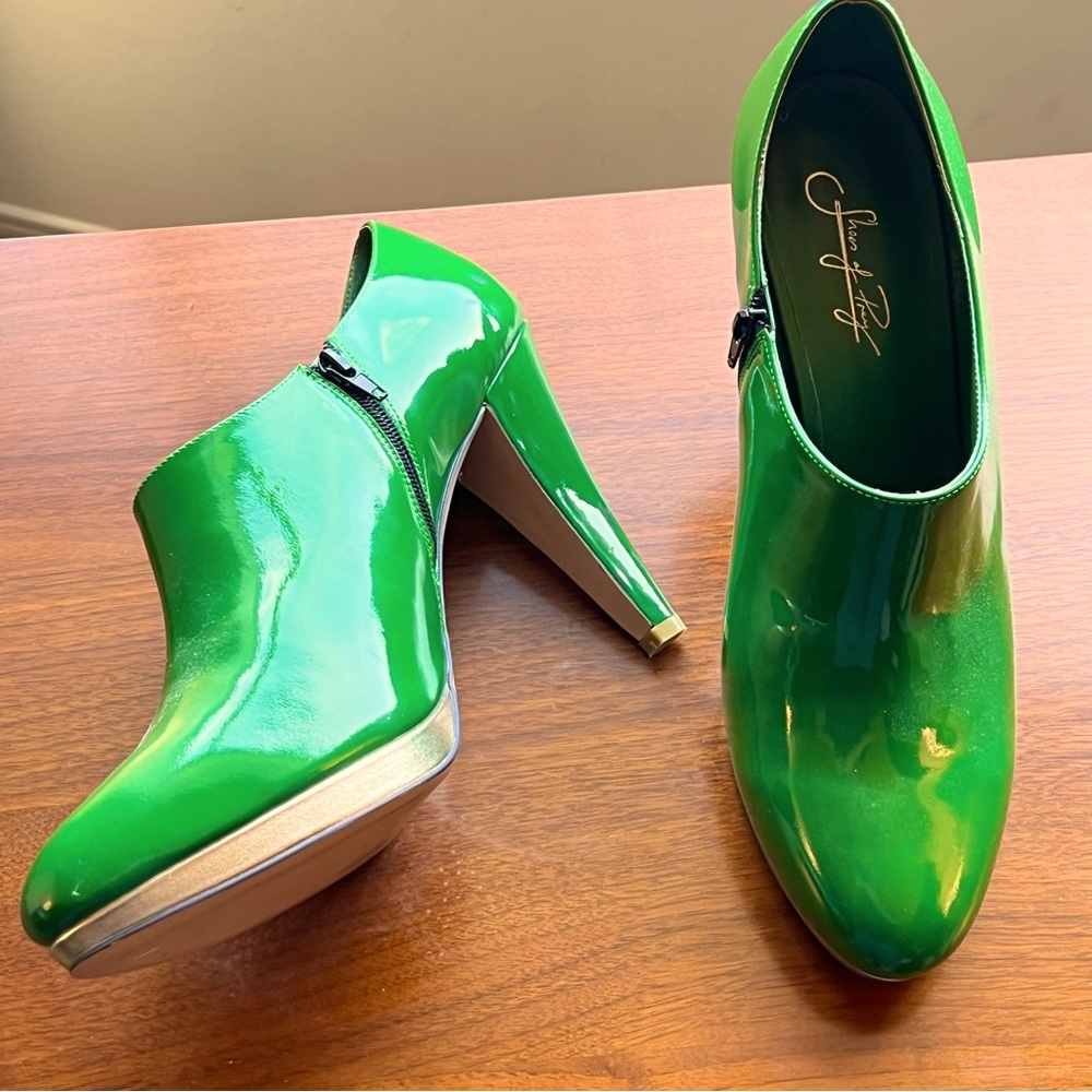 Women’s Shoes Of Prey Green High Heel Platform Booties Size EUR 48